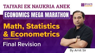 UGC NET June 2023  UGC NET Economics Mega Marathon  Math  Statistics and Econometrics  Amit Sir [upl. by Nosdivad923]