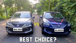 Maruti BALENO Zeta VS Toyota GLANZA G Real Life Comparison [upl. by Orren]