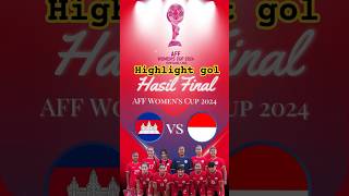 Final AFF Womens Cup 2024 putuayubnakbali timnasday timnasindonesia timnaswanita affwomenscup [upl. by Gide]