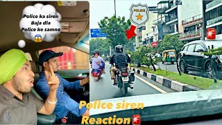 Police siren public relation 🎙🚨in Creta Ahuja hooter☠️ [upl. by Ralyt]