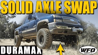 Solid Axle Swapping a 2006 2500 HD Duramax [upl. by Ecnarwal]