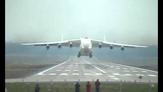 Amazing takeoff Antonov 225 at Geilenkirchen NATO airbase smokey [upl. by Philan]