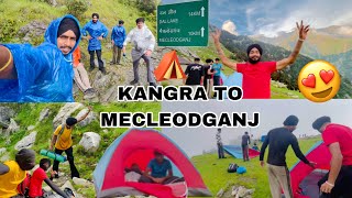 😍MCLEODGANJ TRIP ON SPLENDOR  TRIUND TREK  SELF CAMPING  9KM BY WALKING WITH FRIENDS ⛰️⛺️ [upl. by Hickie]