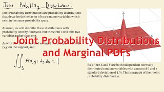 Joint Probability Distributions and Marginal PDFs  Mathematical Statistics [upl. by Ajim8]