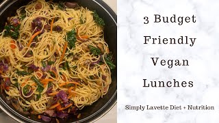 3 Budget Friendly Vegan Lunches  Simply Lavette vegan plantbased plantbasedlunch veganlunch [upl. by Ennayar]