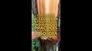 PSA If you dont know what youre doing dont do it  stop appropriating indigenous practices [upl. by Elleniad]