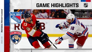 Rangers  Panthers 325  NHL Highlights 2023 [upl. by Aehsel]