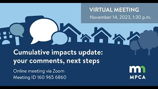 Cumulative impacts process update November 2023 [upl. by Eatnohs]