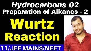 Hydrocarbons 02  Preparation of Alkanes 02  Wurtz Reaction  and Frankland Reaction  JEENEET [upl. by Jb]