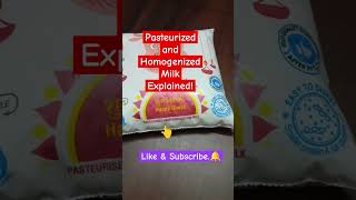 Pasteurized and Homogenized milk explained‼️newslearningstudyenglish shortsytshortsviralvideo [upl. by Anirrak]