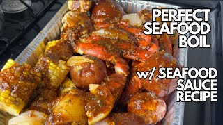 The Perfect Seafood Boil with Cajun Butter Seafood Sauce  StepbyStep Recipe [upl. by Cathrin]