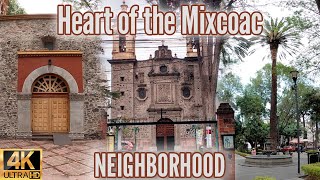 Barrio Mixcoac ⛲ 4K Virtual Tour Inmersive Sound  Rubens Street of the Mixcoac Neighborhood ⛪ [upl. by Lainad]