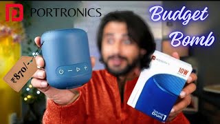 Portronics SoundDrum 1 10W I Unboxing amp Review  SoundTest IBluetooth Speaker under 1000 portronics [upl. by Gnoud]