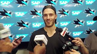 Alex Wennberg Postgame Sharks vs Blue Jackets NHL 11524 [upl. by Latsyrhc]