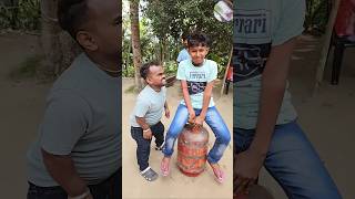 Padne ke gas cylinder bharane ki competition new version💥😜🤣😱😎shorts shortvideo comedy fun [upl. by Nofets]