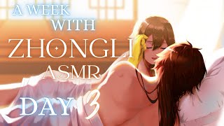 DAY 3 A Week With Zhongli  Its Raining So Lets Stay In For a Bit M4A Genshin Impact ASMR [upl. by Burnside]