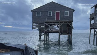 Cleanup underway at site of collapsed Rodanthe houses [upl. by Aynnat87]