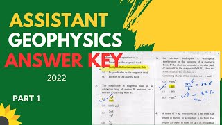 Assistant geophysicist previous year paper question with Answer [upl. by Cyrano468]