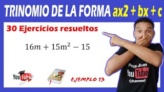 😍 👉FACTORIZACIÓN DE POLINOMIOS de la forma ax2bxc  SÉ EL PROFE de tu clase 3️⃣0️⃣ ejercicios ✅ [upl. by Ganiats]