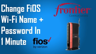 How to Change WiFi Name and Password on Frontier FiOS [upl. by Shelia131]