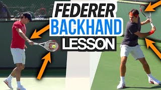 Roger Federer  One Handed Backhand Swing Analysis [upl. by Artekal772]