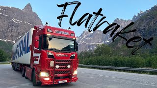 Scania S580  Driving out of Flatraket Norway POV 4K 60fps [upl. by Arreic]