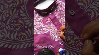 New panjabi designhandprint panjabi viralreelschallenge art share video [upl. by Galasyn]