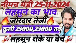 नीमच मंडी आज का लहसुन का भाव। Neemuch mandi Lahsun ka bhav। Aaj ka Lahsun ka bhav। Today garlic Rate [upl. by Ennoval]