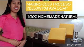 MAKING CP  YELLOW PAPAYA SOAP 😱 [upl. by Danella]