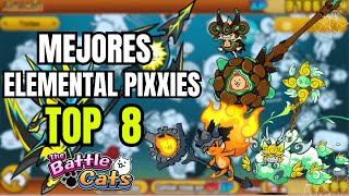 Top 8 Del peor al Mejor Elemental Pixxie Actualizado The Battle cats [upl. by Akirea]