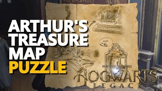 Arthurs Treasure Map Puzzle Hogwarts Legacy [upl. by Kary]