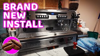 Installing a brand new La Spaziale S5 commercial espresso machine [upl. by Lletnahs814]