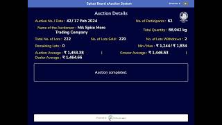 SPICES BOARD LIVE EAUCTION 17022024  SMTC [upl. by Telfer]