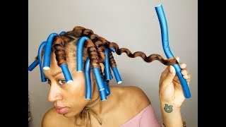 Quick amp Easy Flexi Rod Set  Wet Natural Hair  Mielle Organics [upl. by Lyrradal]