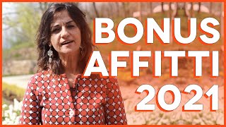 BONUS AFFITTI 2021 CONTRIBUTO FINO A 1200 EURO [upl. by Oicaro226]