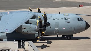 RARE AIRBUS A400M Startup amp Takeoff at Gibraltar Airport [upl. by Eiznekam]