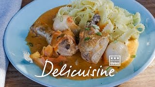 Delicuisine Rezept Poulet à l´estragon [upl. by Oirottiv]