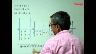 Sistema de ecuaciones 3x3  regla de Cramer cofactores Por Nekagra [upl. by Nrehtak]