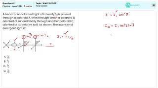 Understanding Polarisation for NEET Physics Q42 June 2024 A StepbyStep Approach [upl. by Chenee]