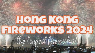 Hong Kong 2024 Countdown Fireworks Wooow fireworks countdown [upl. by Jaquith]