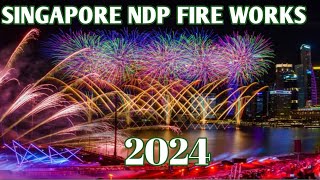 Singapore NDP Fire Works  Singapore marina bay [upl. by Prince]