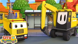 Car rescueBulldozer Wheel Loader and Dump Trucks for Kids [upl. by Geoffrey]