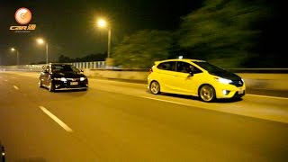 Spoon K20A Fit VS FN2 Type R Tuning！Battle！ [upl. by Dyal]