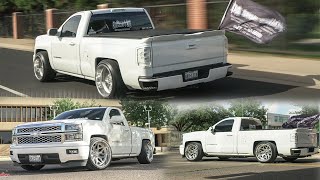 2014 Chevy Silverado Single Cab 1500 Dropped on American Force Wheels 22x12s with 46 drop kit [upl. by Rolfston]