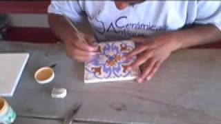 Ceramic Tile  Making Hand Painted Tiles [upl. by Fisoi]