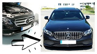 Replacing old Mercedes W213 Avangard Front grill with Panamericana GT AMG Grill [upl. by Nagud]