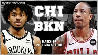 Chicago Bulls vs Brooklyn Nets Full Game Highlights  Mar 29  2024 NBA Season [upl. by Mulcahy]