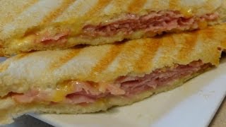 Ham and Cheese Panini  CookingAndCraftings Way Tramezzino [upl. by Neeli]