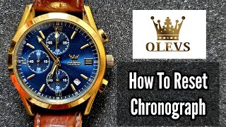 How To Setting AlignmentReset Chronograph Hands OLEVS Watch [upl. by Netsirt]