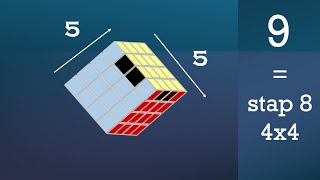 Rubiks kubus 5x5  stap 910 [upl. by Newsom753]